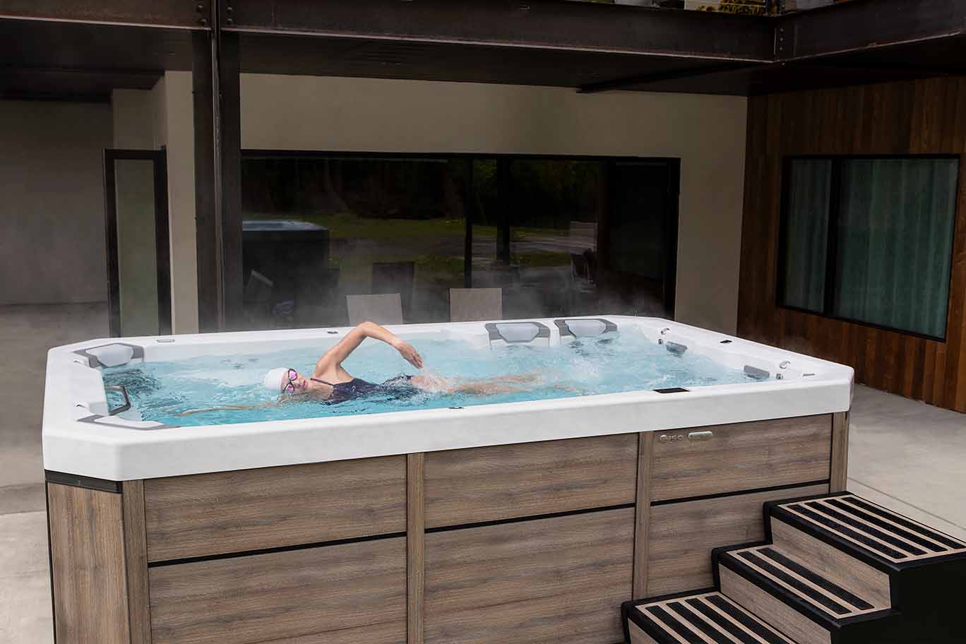 what is the size of a swim spa