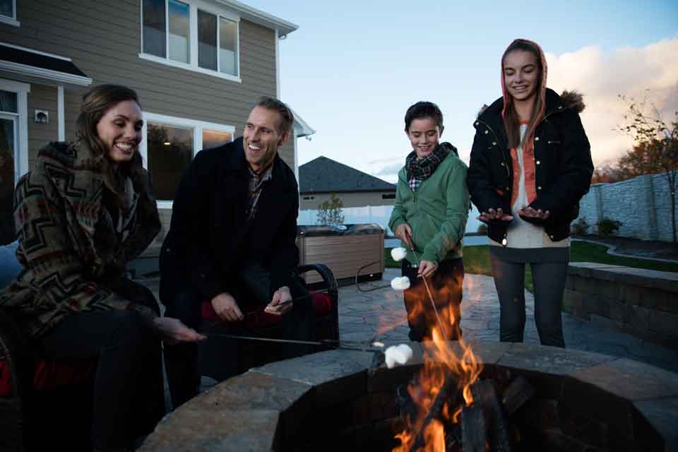 family roasting mallows