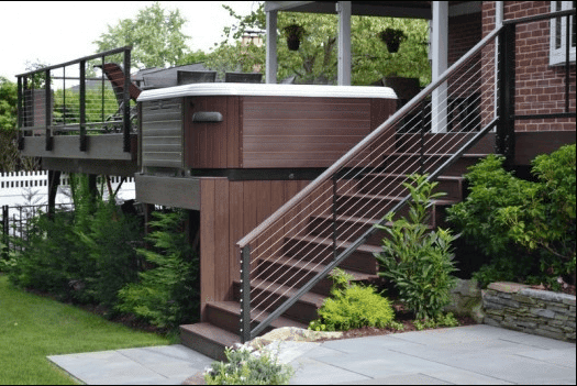Spa Platform on a Modern Deck